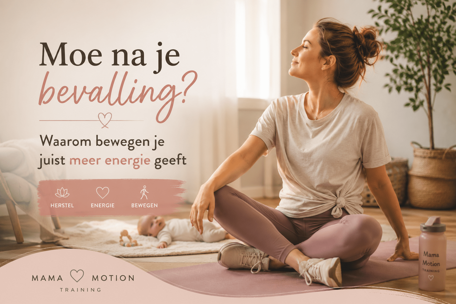 Moe na je bevalling? Waarom bewegen je juist meer energie geeft
