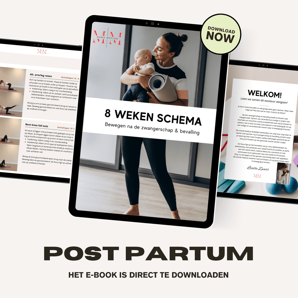 Mama Motion post partum trainingsschema e-Book
