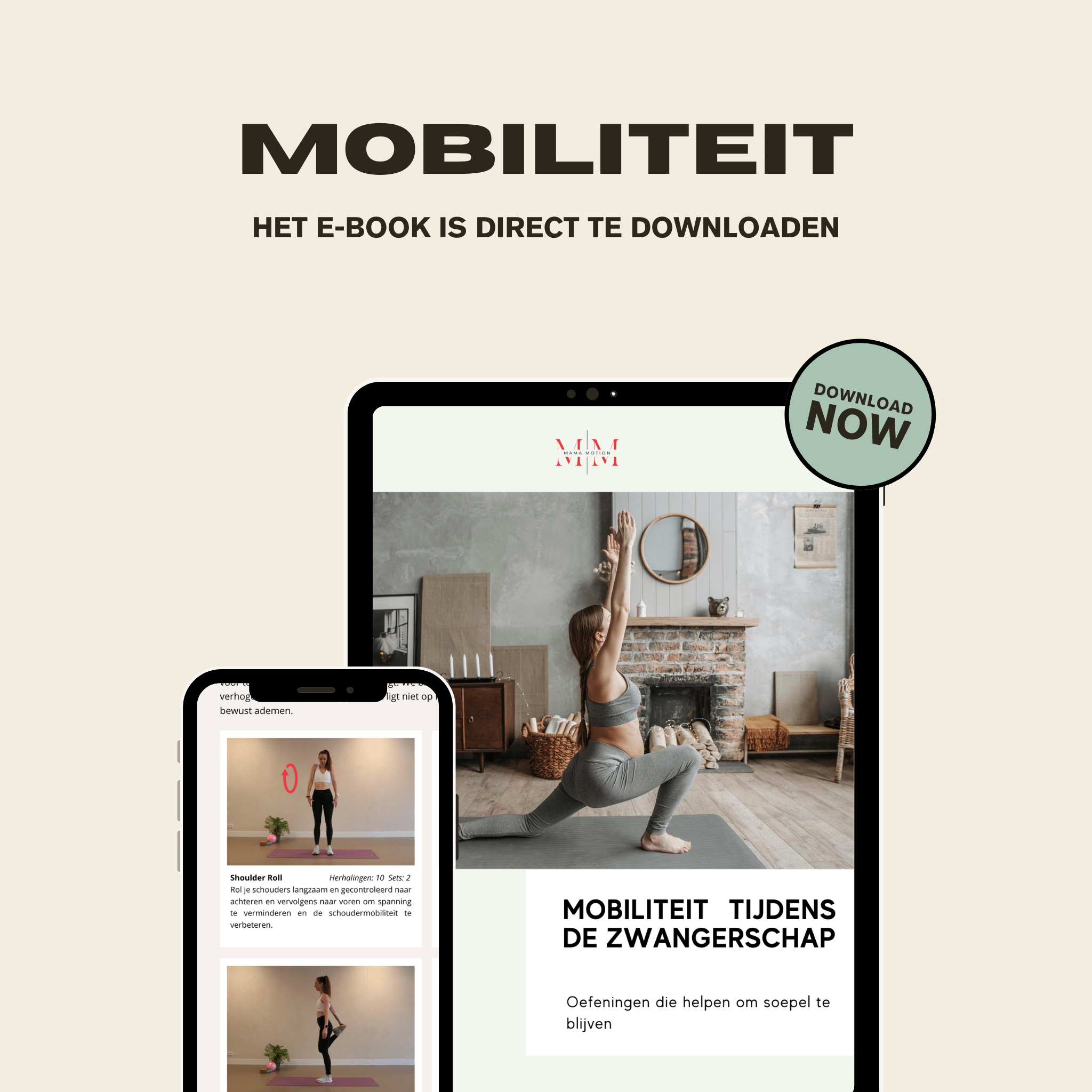 Mama Motion Training mobiliteit schema voor zwangere vrouwen